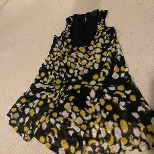 French connection black and yellow dress